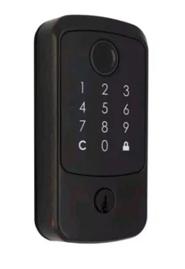 Defiant Electronic Touchpad Deadbolt Square Biometric Fingerprint Aged Bronze - Picture 1 of 6