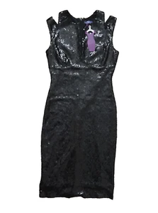 Amy Childs Bodycon Black Sequin Dress Sleeveless - Picture 1 of 9