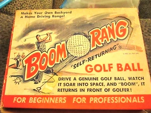 VTG 1950'S GOLF BALL BOOM O RANG FOR PLAYERS OF ALL SKILL LEVELS SELF RETURNING - Picture 1 of 7