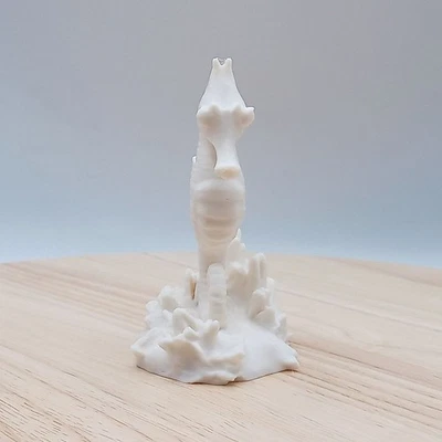 Aquarium Seepferdchen Koralle Dekofigur maritime Dekoration Farbe Weiß - Bild 1 von 4