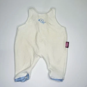 One Piece Soft White One Piece With Blue Heart Götz Doll Vintage Clothes - Picture 1 of 11