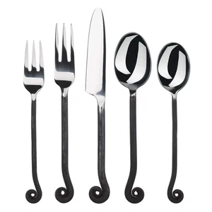 Juego de cocina cubiertos negros colección agudos 20 piezas... - Imagen 1 de 7