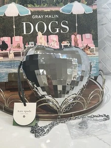 Bolso Bandolera Kate Spade X Target Plateado Disco Corazón NOVEDAD NUEVO CON ETIQUETAS EN MANO - Imagen 1 de 6