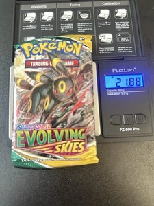 Heavy 21.88 Grams Pokemon Sealed Evolving Skies Booster Pack - Picture 1 of 6