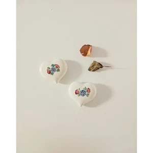 Appendiabiti da parete vintage dipinto a mano piccolo cuore floreale set di 2 prodotti durevoli - Foto 1 di 6