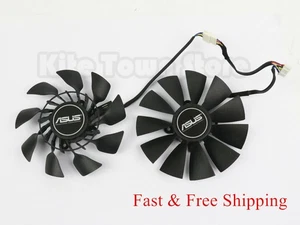 Pair Fans Cooler Fan For ASUS GTX 780 R9 280 280X R9 290 290X T129215SU 95mm - Afbeelding 1 van 5