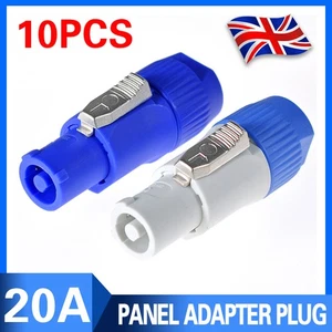 10x PowerCON Type A NAC3FCA +NAC3MPA-1 Housing Connector Panel Adapter Connector - Picture 1 of 8