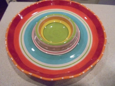 Plato certificado International Nancy Green Mariachi chip 'n dip placa como nuevo Foto 1 de 2