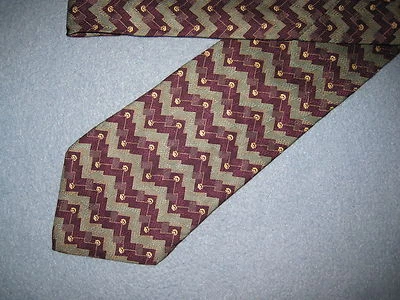 Corbata de seda a rayas rojas águila (5415) Foto 1 de 2