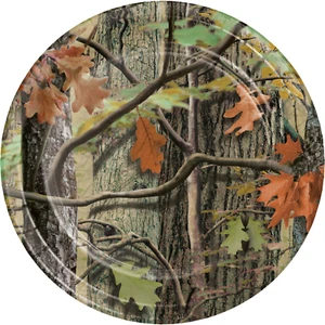 Camouflage Dinner Plates Hunting Decoration Party Favor Supply 8ct - Picture 1 of 1