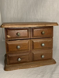 Vintage JEWELRY BOX Mid Century MCM Rings Price Products 2 Drawer Organizer - Picture 1 of 2