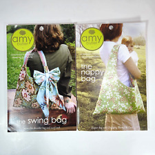 Lot of 2 Amy Butler Sewing Patterns THE SWING BAG and THE NAPPY BAG Uncut