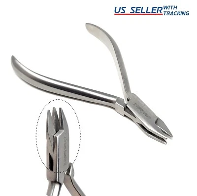 Немецкие стоматологические плоскогубцы Aderer 12,5 см 3 зубца изгиб проволоки ортодонтическая лаборатория - Изображение 1 из 3