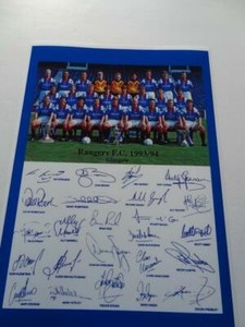 rangers fc signed memorabilia