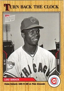 Tarjeta de béisbol Lou Brock #78 Topps Now Turn Back The Clock 2021 (PR:346) - Imagen 1 de 2