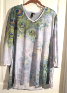 Peacock Top-A.R.T.W.-Large #2907 - Picture 1 of 7