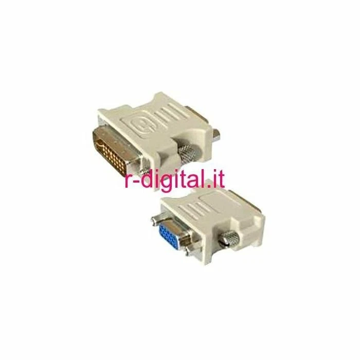 3x CONVERTITORE DVI MASCHIO 24+5 a VGA FEMMINA ADATTATORE TELEVISORE COMPUTER - Immagine 1 di 1