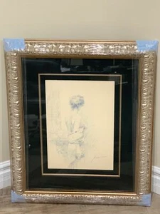 Pino Daeni - Crepúsculo - 36"" x 31"" enmarcado - Dibujo en color original con certificado de autenticidad - Imagen 1 de 3