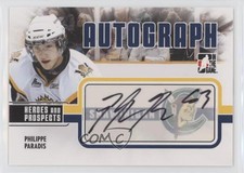 2009-10 ITG Heroes and Prospects Auto Philippe Paradis #A-PP Auto
