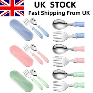 9Pcs Toddler Utensils Stainless Steel Fork and Spoon Safe Baby Silverware Set - Picture 1 of 6