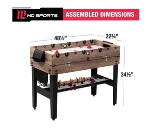 MD Sports 48" 3-in-1 Multi-Game Table – Billiards, Air Hockey & Foosball - Picture 1 of 5