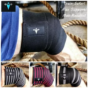LTrevFit Gimnasio Levantamiento de Pesas Rodillas Correas de Vendaje Protectores Power Entrenamiento Sentadilla - Imagen 1 de 34