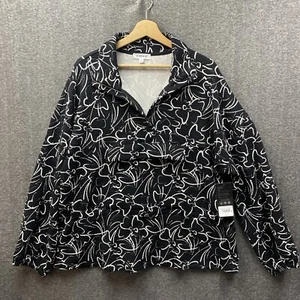 Pullover Kinesis 1/4 Cremallera Mujer XL Negro Floral Rendimiento Atlético Activo - Imagen 1 de 8