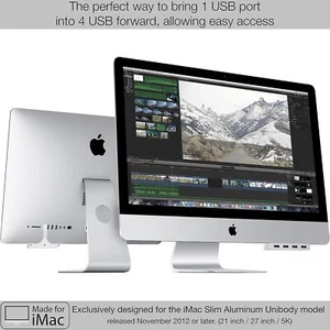 SABRENT 4-PORT USB 3.0 FRONT FACING HUB For APPLE iMac 21.5" and 27" HB-IMCU NEW - Picture 1 of 19