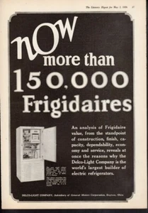 Vintage advertising print Frigidaire refrigerator kitchen new metal cabinet 1926 - Picture 1 of 1