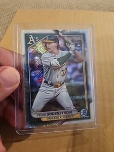 2024 Bowman Chrome MOJO REFRACTOR Tyler Soderstrom ROOKIE #15 - Oakland A's - Picture 1 of 3