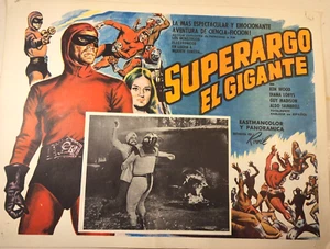 SUPERARGO EL GIGANTE "LOS GIGANTES SIN ROSTRO" TARJETA DE VESTÍBULO DE PELÍCULA DE COLECCIÓN ROBOTS ESPACIALES - Imagen 1 de 4