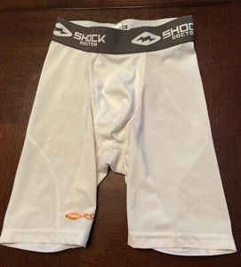 Shock Doctor 221 White Youth Baseball Sliding Shorts Size M - Picture 1 of 2