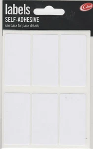 White self adhesive labels/stickers 25mm x 50mm, total 42 labels per sealed - Picture 1 of 1