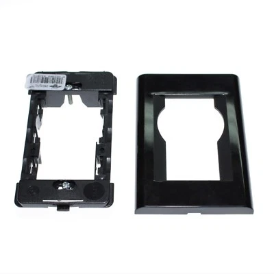 FEB Bticino Living Classica Placca + Supporto per schuko + 1 posto compatibili NERA