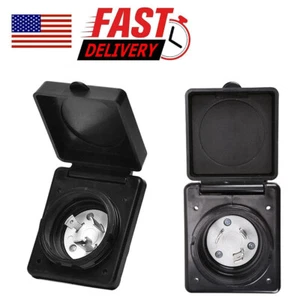 RV Power Inlet 125V 30 AMP Power Plug Twist Lock Inlet 3 Stainless Steel Pins US - Bild 1 von 7