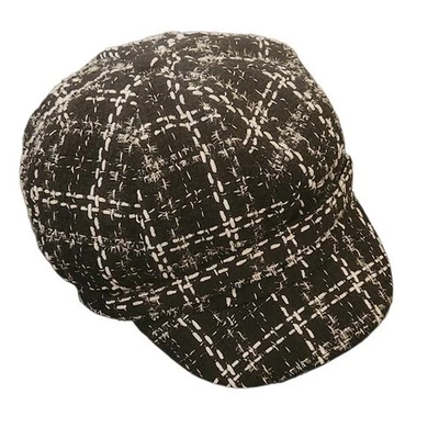 David and Young Black Tweed Newsboy Cap One Size - Image 1 of 4