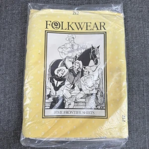 Folkwear # 212 Sewing Pattern Five Frontier Shirts Western Mens Women UNCUT - Picture 1 of 7