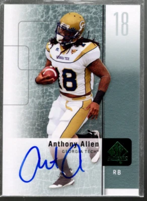 B3818- 2011 SP Authentic Autographs #16 Anthony Allen E Auto SAMPLE PIC - Image 1 of 2