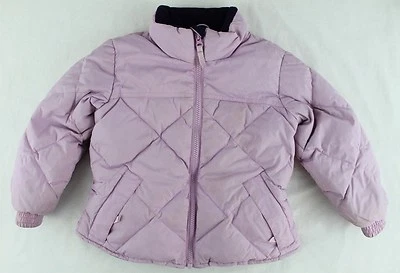 LANDS END Girls Down Jacket Size 4 Small Purple Puffer Winter - Image 1 of 4