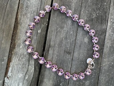 Crystal Gem Fashion Necklace Choker Rose Gold Plated Made In Italy Rebekah Price - Image 1 of 4
