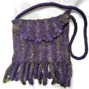 Hand Knit Felted Handbag - Bild 1 von 2