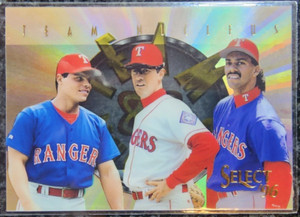 1996 Select Team Nucleus Ivan Rodriguez Will Clark Juan Gonzalez #14