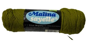 VTG Malina Sayelle Dupont Orlon Acrylic 4ply Worsted Yarn 3.5oz #482 Olive - Picture 1 of 2