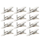 100 Pcs Iron Clip Clamp Test Line Id Badge Holders Christmas Flower