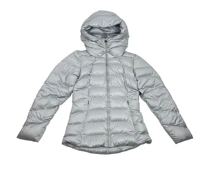 Patagonia Downtown Jacket Light Grey Down Puffer Hooded Women's XS - Picture 1 of 5