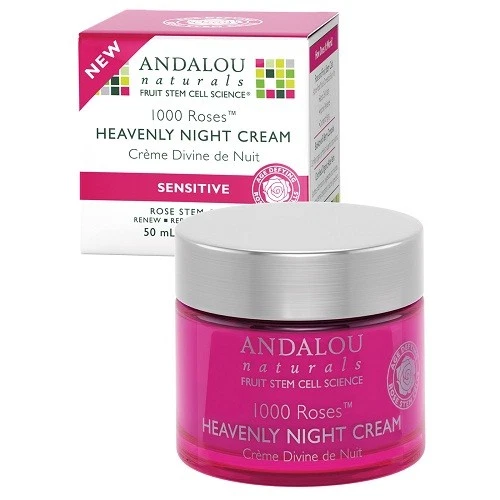 Andalou Naturals 1000 Roses Heavenly Night Cream 1.7 Ounce