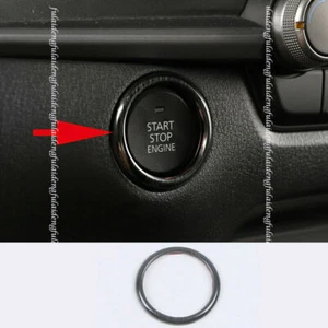 Interruptor de encendido titanio negro para Mazda CX-30 2020-2022 borde de botón de arranque marco - Imagen 1 de 3