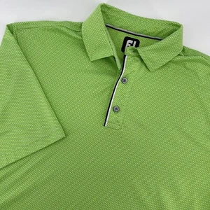 FootJoy Golf Polo Shirt Performance Athletic Fit Green XL - Picture 1 of 8