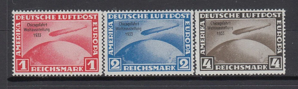 Germany - Graf Zeppelin Chicago World Exhibition (MNH Reprint Full Set) 1933 - Image 1 of 1