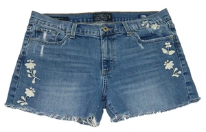 Women's Lucky Shorts Embroidered Flowers Cut Off Tag 10/30 measured Size 31 - Picture 1 of 4